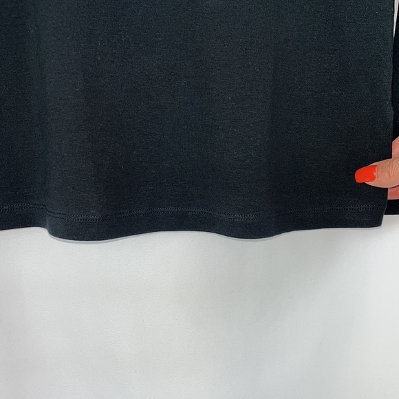 Land's End shaped crew neck long sleeve popover tee Sz XS - Picture 7 of 10